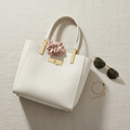 Ivory Linen Tote & Silk Scrunchie Set